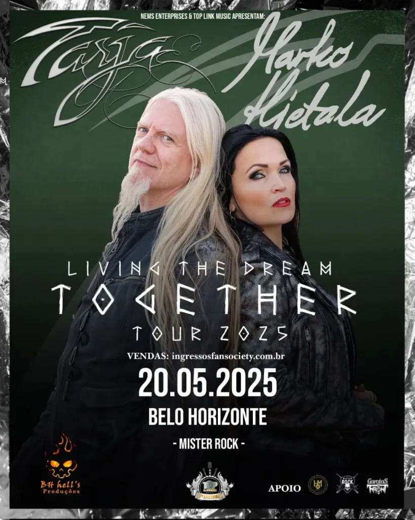 Tarja + Marko Hietala – Living The Dream Together – Mister Rock | Belo Horizonte – MG
