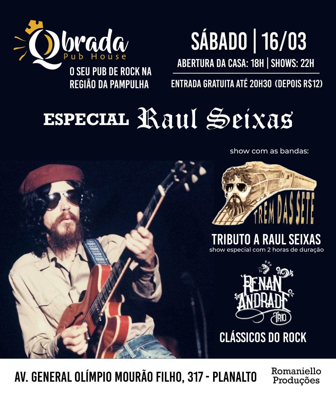 Especial Raul Seixas – 16032024 (Sábado) – Qbrada Pub House