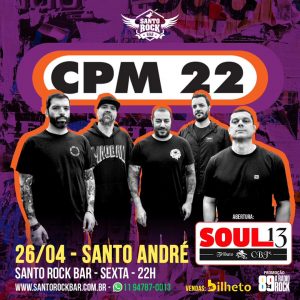 CPM22 - {DATA} - Santo Rock Bar | Santo André - SP