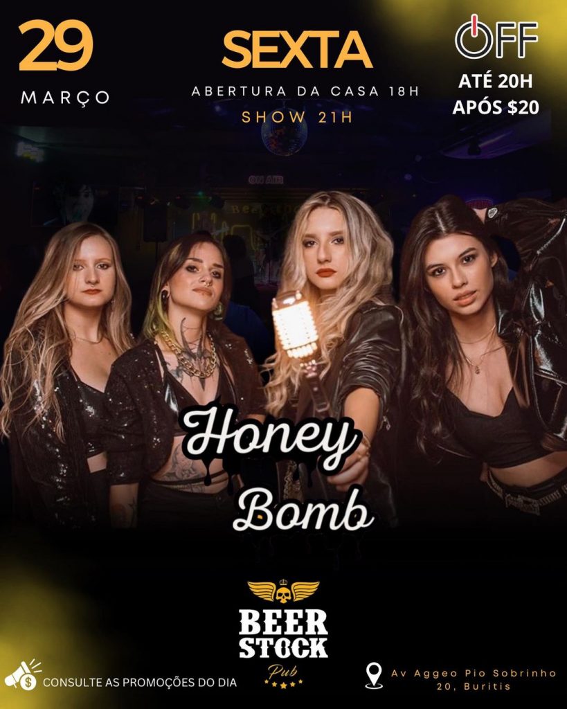 Honey Bomb – 29/03/2024 (Sexta-Feira) – Beerstock Pub