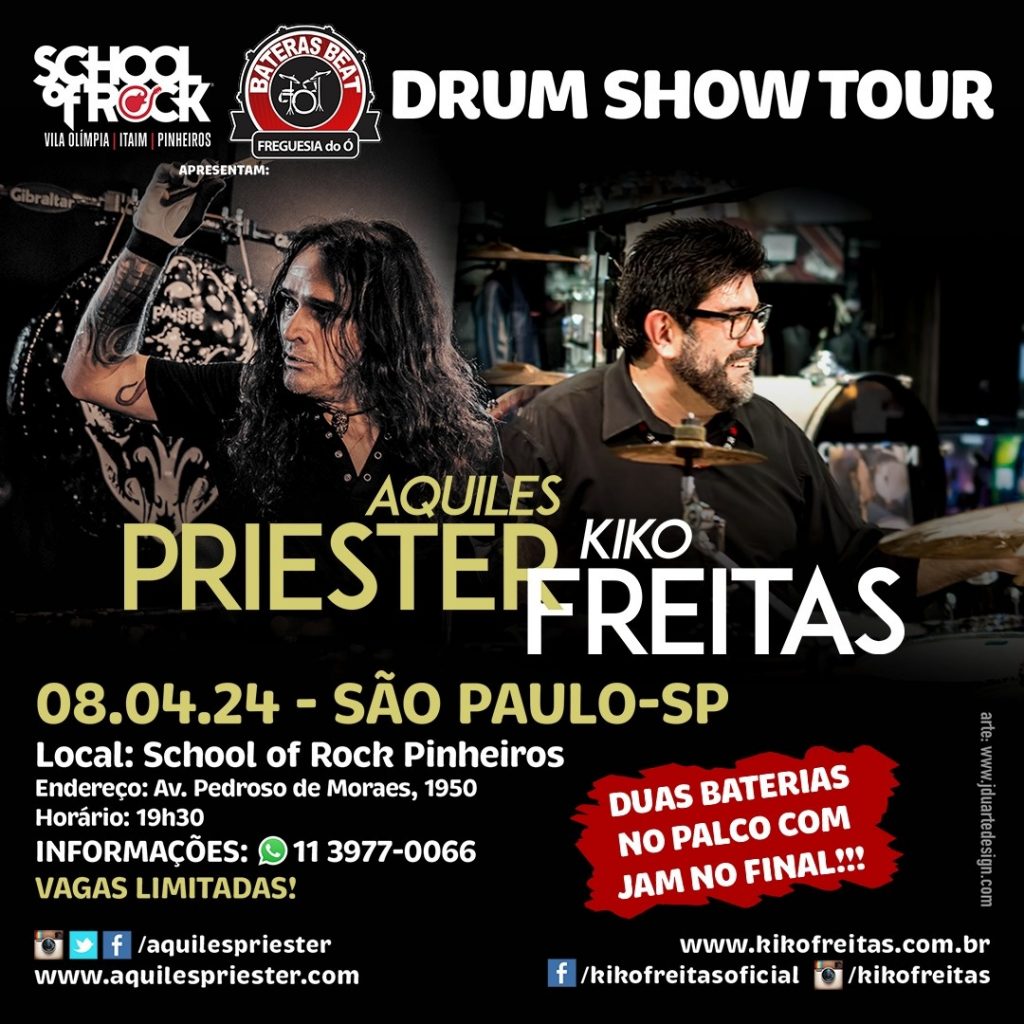 Drum Show - Aquiles Priester e Kiko Freitas - {DATA} - School of Rock Pinheiros | São Paulo - SP