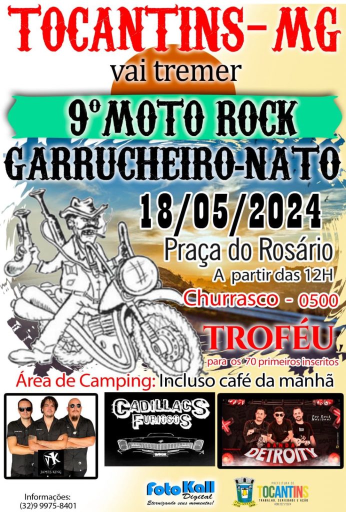 9º Moto Rock Garruncheiro-Nato - {DATA} - Praça do Rosário | Tocantins - MG