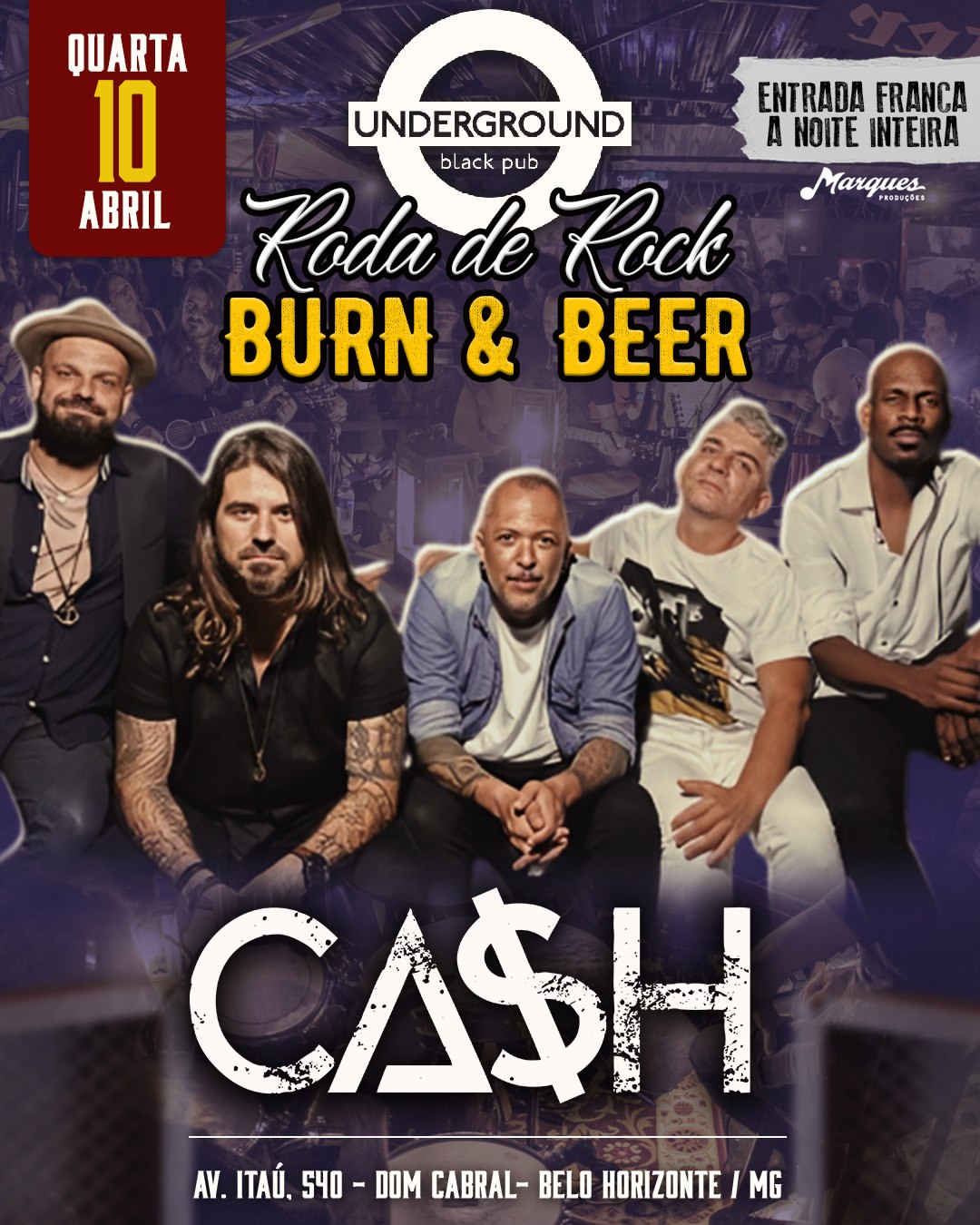 Roda De Rock – Burn & Beer Com CASH – 10/04/2024 (Quarta-Feira ...