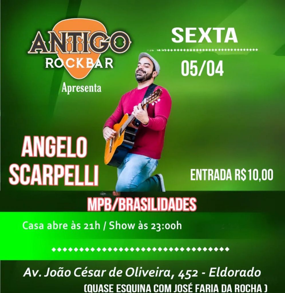 Angelo Scarpelli - {DATA} - Antigo Rock Bar | Contagem - MG