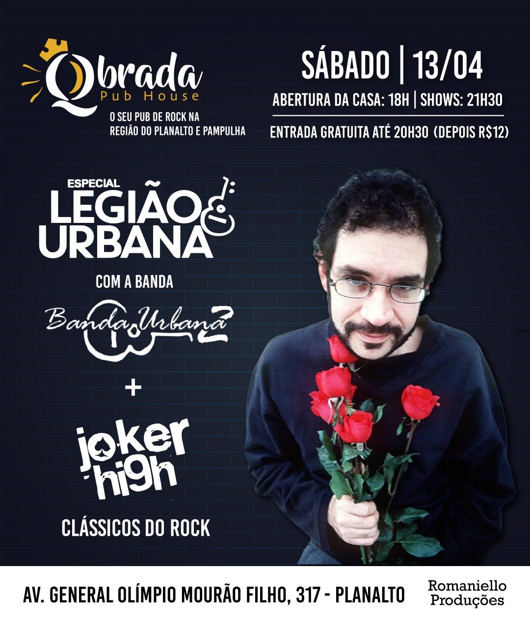 Especial Legião Urbana – 13 04 2024 (sábado) – Q’brada Pub House