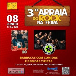 3º Arraiá do Rock na Feira – 08/06/2024 (Sábado) – Feira dos Produtores | Belo Horizonte – MG