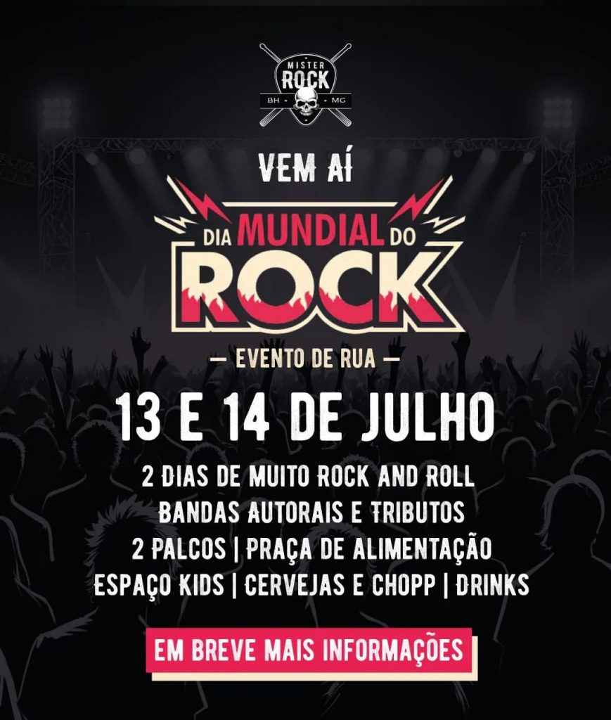 Dia Mundial do Rock - Evento na Rua - {DATA} - Mister Rock