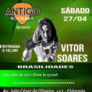 Vitor Soares - {DATA} - Antigo Rock Bar | Contagem - MG