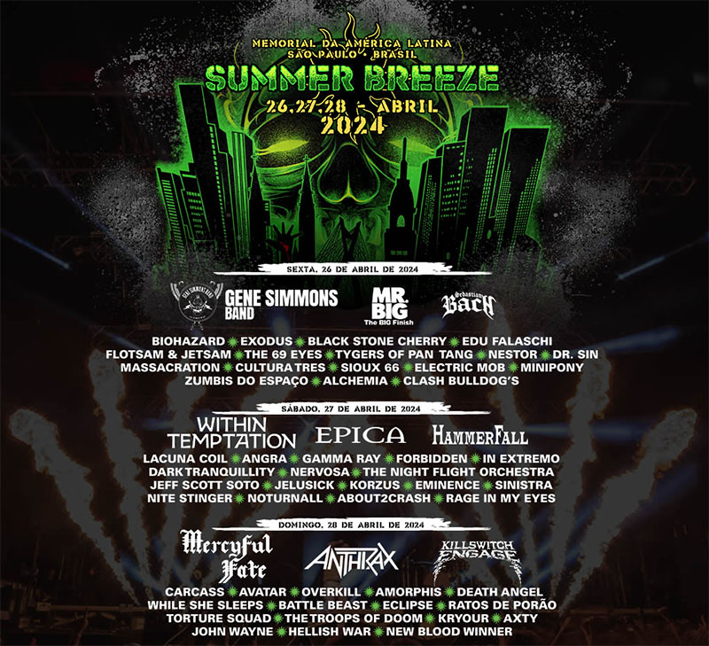 Summer Breeze 2024 | Open Air Metal Festival - {DATA} - Memorial da América Latina | São Paulo - SP