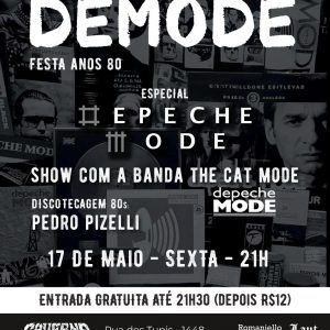 Demodê - Festa Anos 80 - Especial Depeche Mode - {DATA} - Caverna Pub