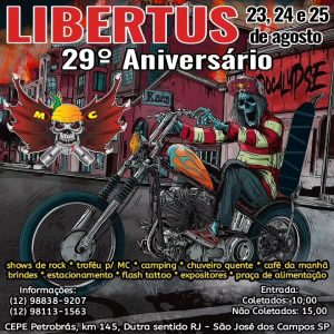 29° ANIVERSÁRIO LIBERTUS MOTOCLUBE - {DATA} - SÃO JOSÉ DOS CAMPOS - SP