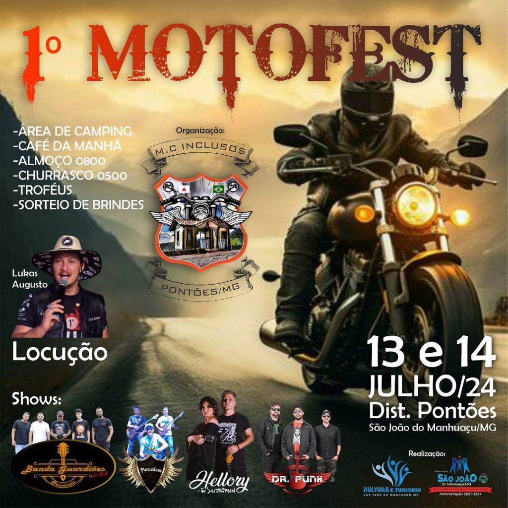 1° MOTO FEST MC INCLUSOS - {DATA} - SÃO JOÃO DO MANHUAÇU - MG