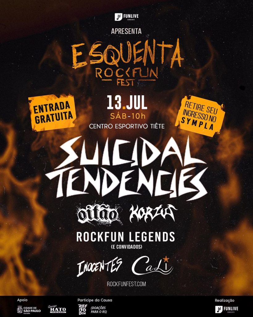ESQUENTA ROCKFUN FEST 2024 - {DATA} - Centro Esportivo Tietê | São Paulo - SP