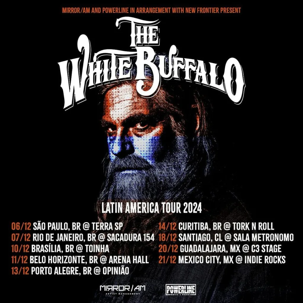 THE WHITE BUFFALO – 07/12/2024 (Sábado) – Sacadura 154 | Rio de Janeiro – RJ