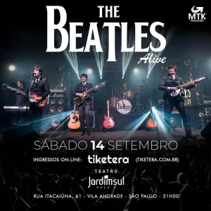 The Beatles Alive – 14/09/2024 (Sábado) – Teatro Jardim Sul | São Paulo – SP