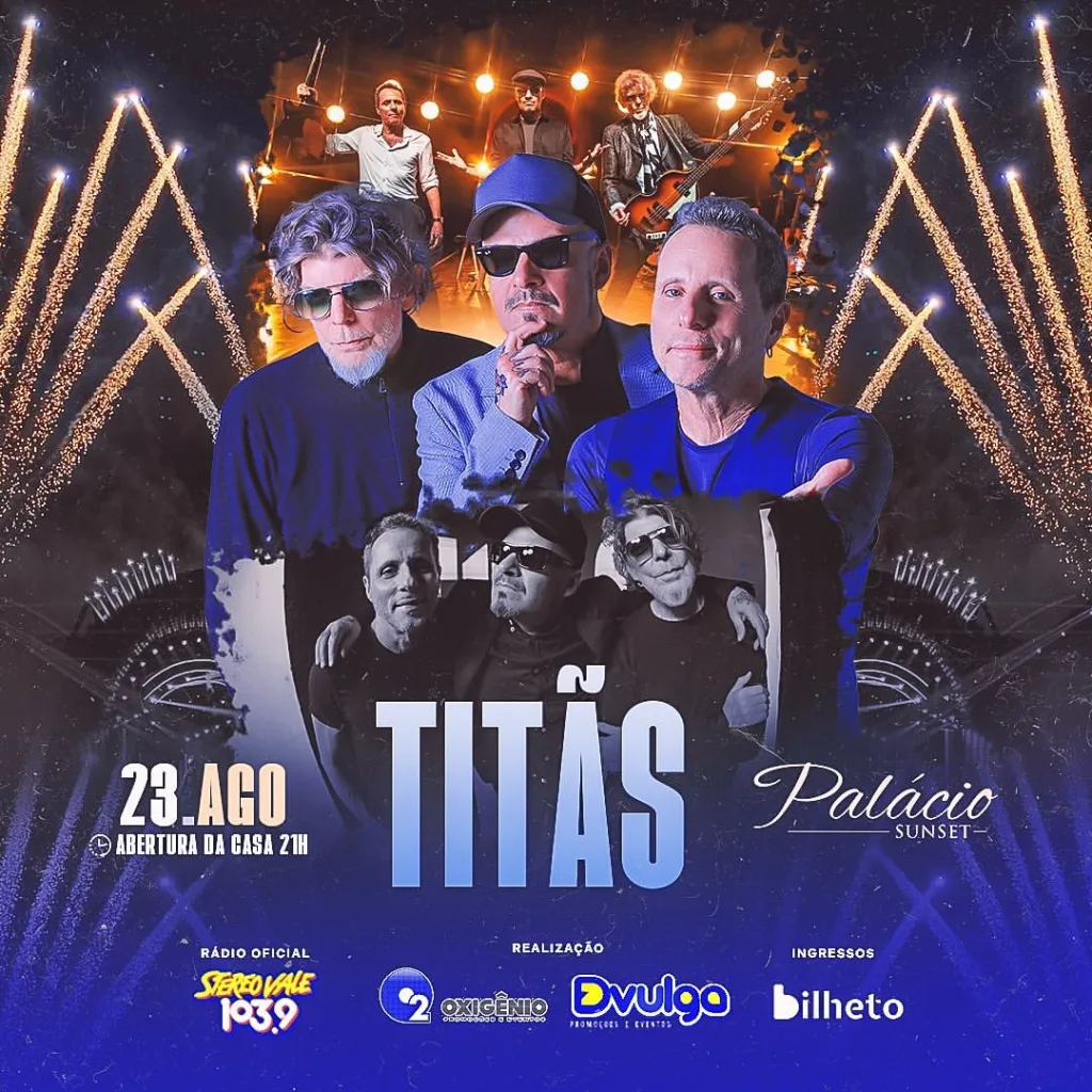 TITÃS – 23/08/2024 (Sexta-Feira) – Palácio Sunset | São José dos Campos – SP