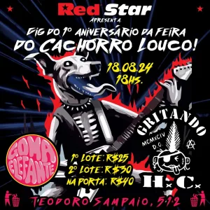 Feira do Cachorro Loco – 18/08/2024 (Domingo) – Red Star Studio | São Paulo – SP