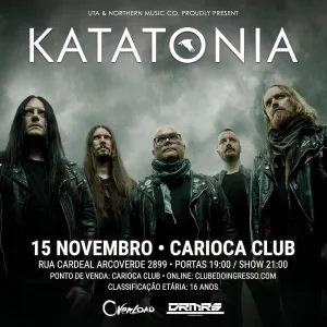 Katatonia – 15/11/2024 (Sexta-Feira) – Carioca Club Pinheiros | São Paulo – SP