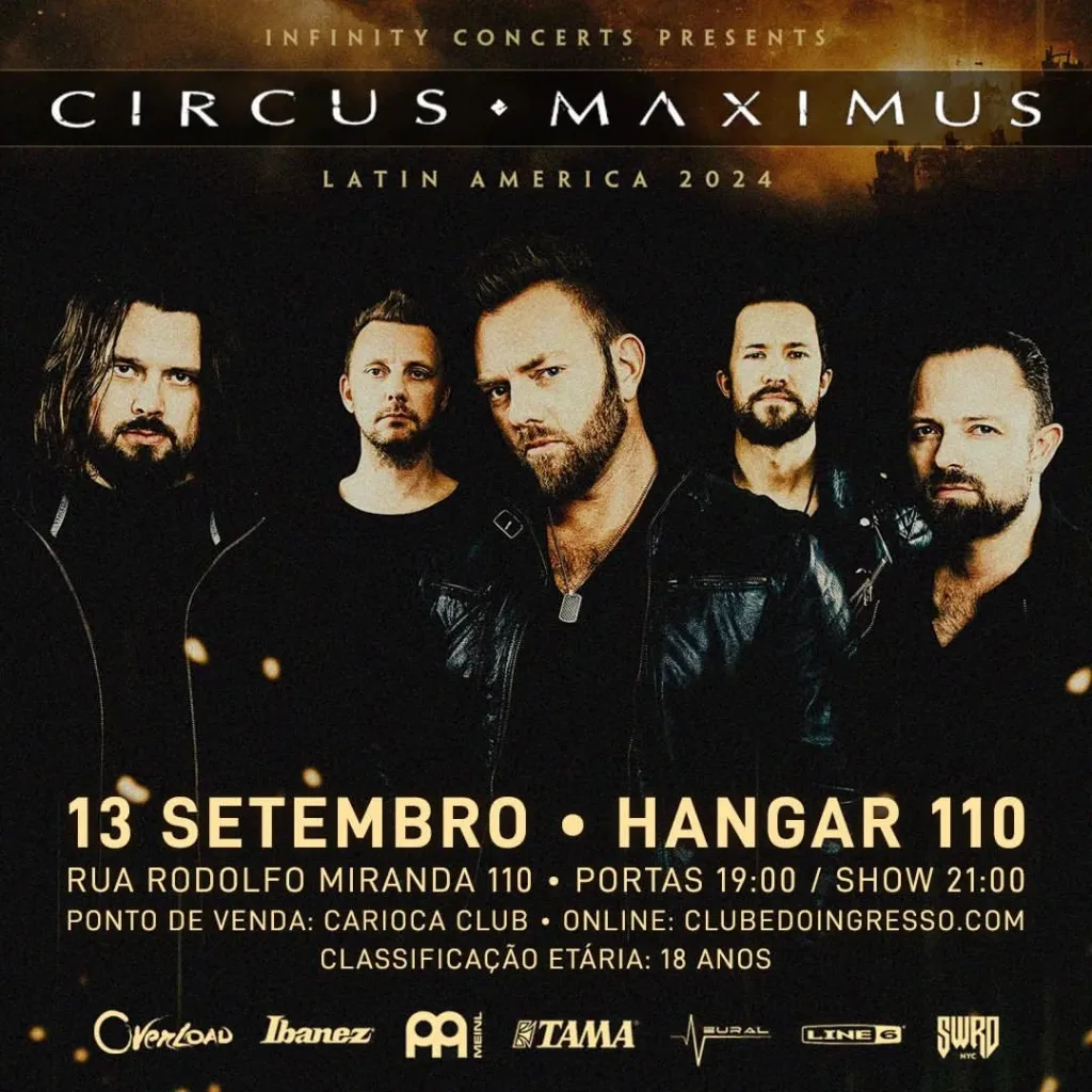 CIRCUS MAXIMUS – 13/09/2024 (Sexta-Feira) – Hangar 110 | São Paulo – SP