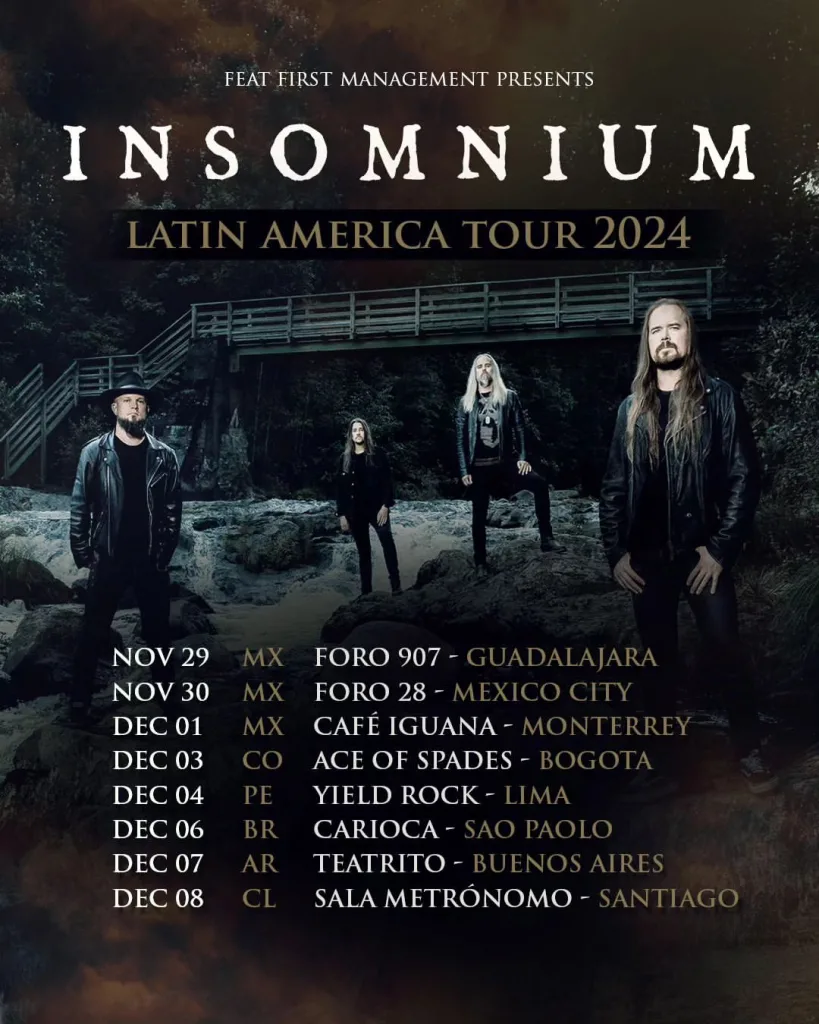 Insomnium Latin America Tour 2024 – 06/12/2024 (Sexta-Feira) – Carioca Club Pinheiros | São Paulo – SP