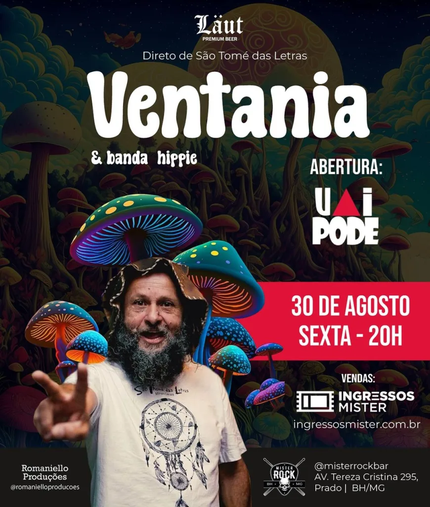 Ventania & Banda Hippie | Uai Pode – 30/08/2024 (Sexta-Feira) – Mister Rock