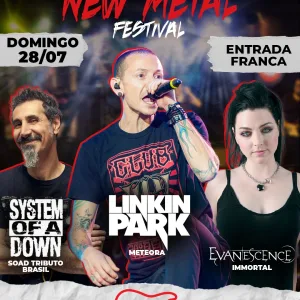 New Metal Festival – SOAD Tributo | Meteora | Immortal – 28/07/2024 (Domingo) – Underground Black Pub