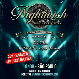 Nightwish Symphonic Tribute – 10/08/2024 (Sábado) – Teatro APCD | São Paulo – SP