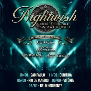 NIGHTWISH SYMPHONIC TRIBUTE – 05/09/2024 (Quinta-Feira) – Teatro Clara Nunes | Rio de Janeiro – RJ