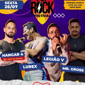 Pop Rock Festival – Hangar 4 | Lurex | Legião V | Mr. Gross – 26/07/2024 (Sexta-Feira) – Underground Black Pub