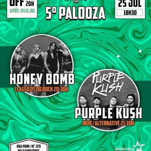 Honey Bomb | Purple Kush – 25/07/2024 (Quinta-Feira) – The Mulligan’s
