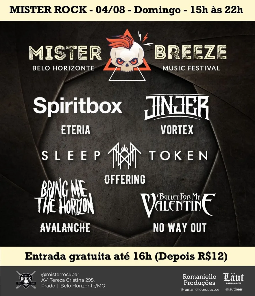 Mister Breeze Music Festival – 04/08/2024 (Domingo) – Mister Rock