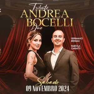 Tributo a Andrea Bocelli Duo – 09/11/2024 (Sábado) – Teatro Jardim Sul | São Paulo – SP
