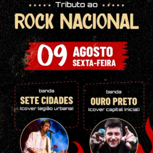 TRIBUTO AO ROCK NACIONAL – 09/08/2024 (Sexta-Feira) – Bar Charles Edward | São Paulo – SP