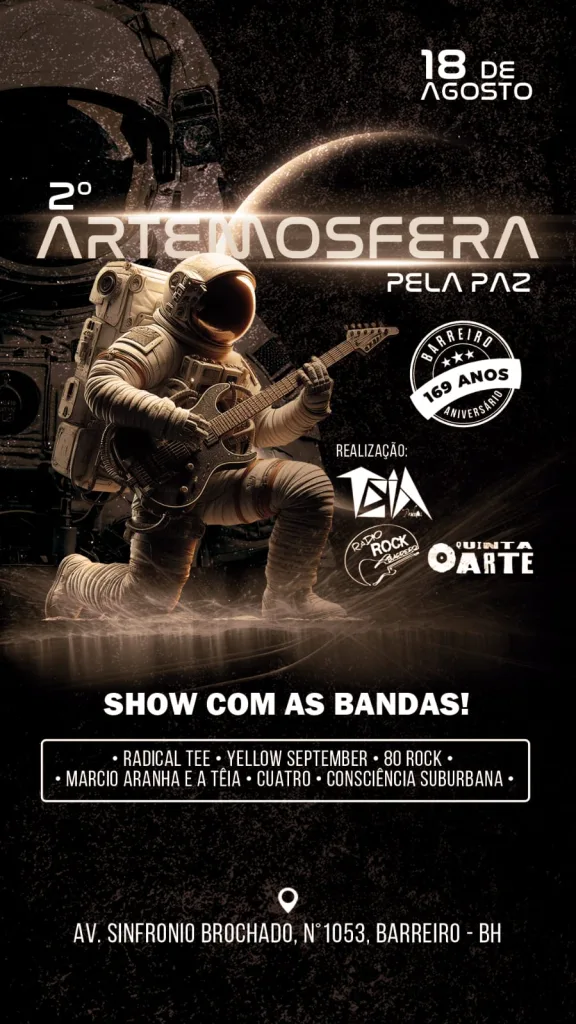 CANCELADO – 2° ArteMosfera – 18/08/2024 (Domingo) – | Belo Horizonte – MG