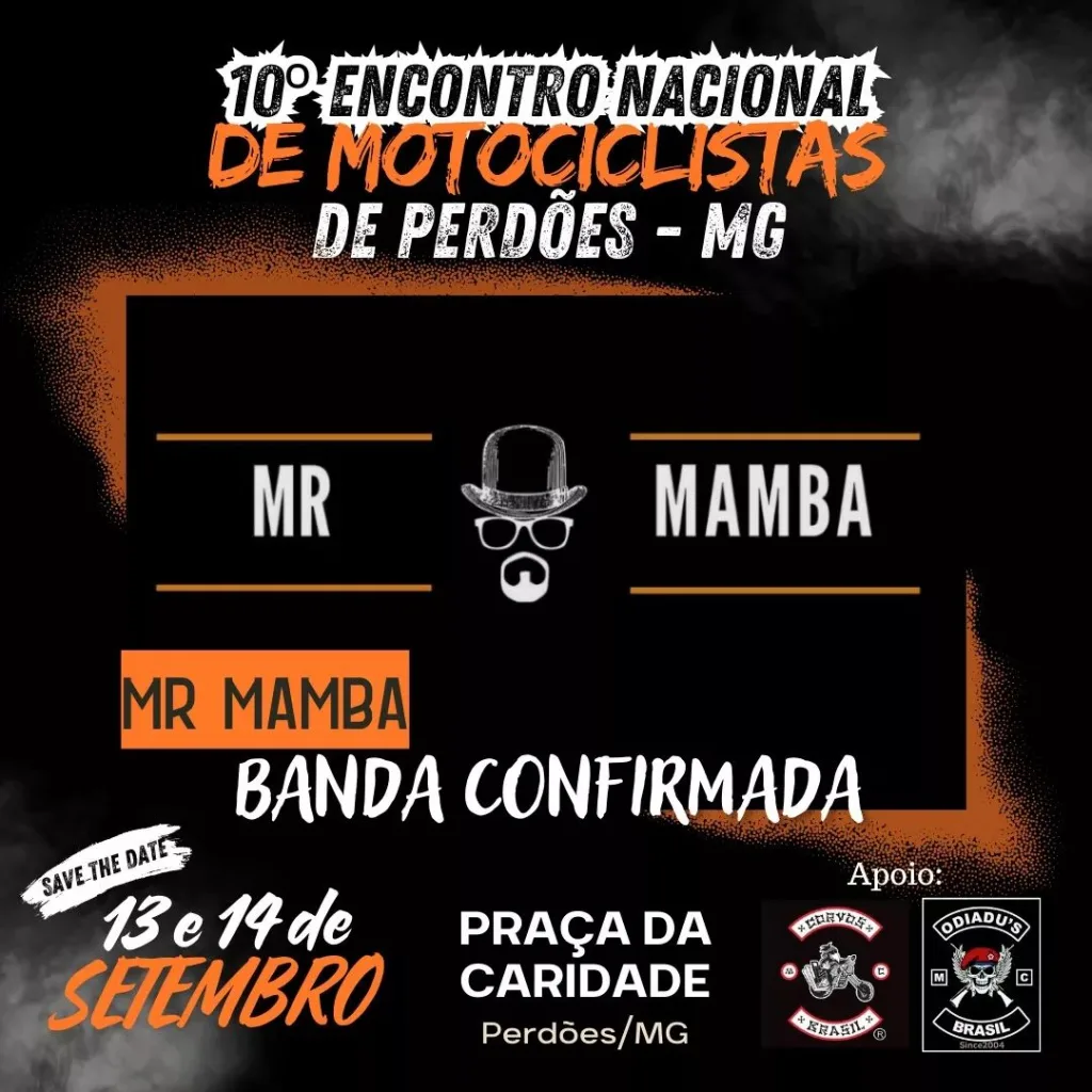 10° Encontro de Motociclistas de Perdões – 13/09/2024 a 14/09/2024 – Praça da Caridade | Perdões – MG