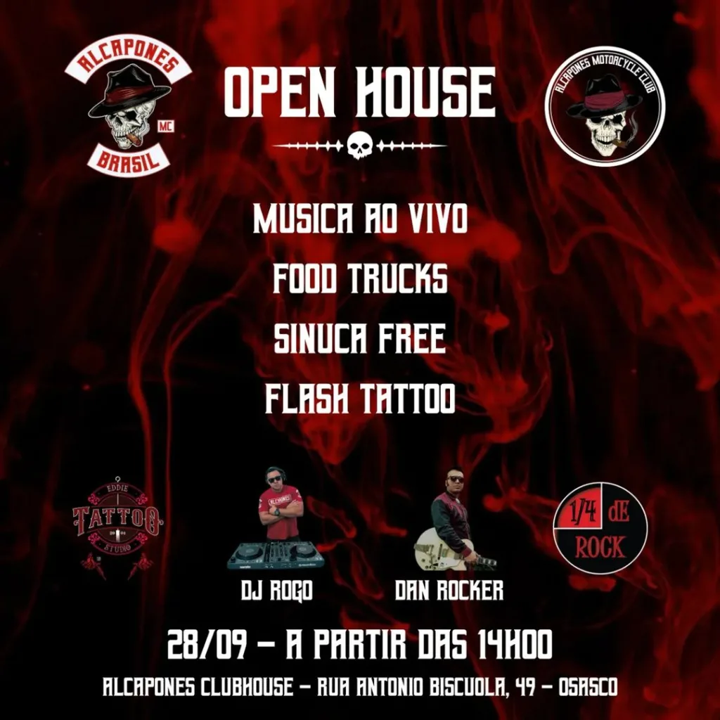 Open House Alcapones MC – 28/09/2024 (Sábado) – Alcapones Clubhouse | Osasco – SP