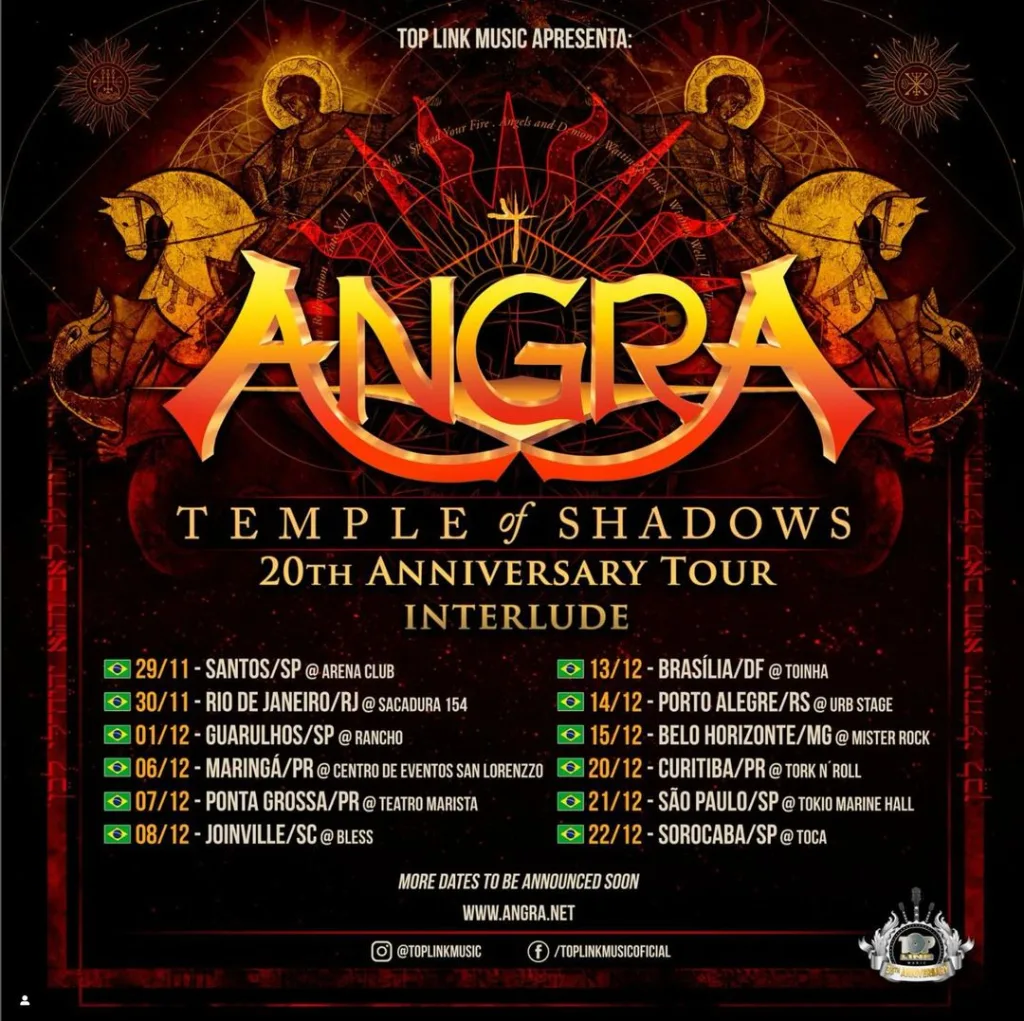 Angra – Temple of Shadows – 20th Annivesary Tour Interlude – 15/12/2024 (Domingo) – Mister Rock