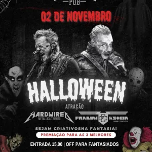 Halloween  – Hardwired | Frammkstein – 02/11/2024 (Sábado) – Iron Rock Pub