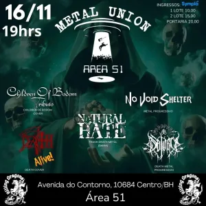 Metal Union Part I – 16/11/2024 (Sábado) – Area 51 | Belo Horizonte – MG