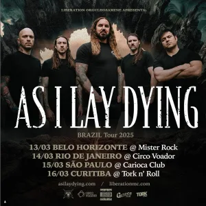 As I Lay Dying – 13/03/2025 (Quinta-Feira) – Mister Rock