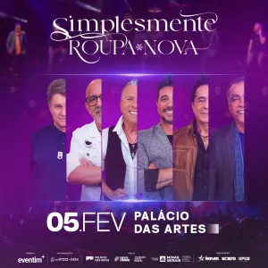 Simplesmente Roupa Nova – 05/02/2025 (Quarta-Feira) – Palácio das Artes