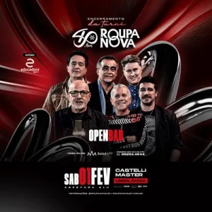 Roupa Nova – 01/02/2025 (Sábado) – Castelli Hall | Uberlândia – MG