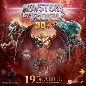 Monsters of Rock 30 Anos – 19/04/2025 (Sábado) – Allianz Parque | São Paulo – SP