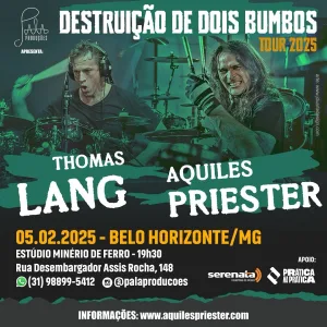 VIP MASTERCLASS – Thomas Lang e Aquiles Priester – 05/02/2025 (Quarta-Feira) – Minério de Ferro | Belo Horizonte – MG