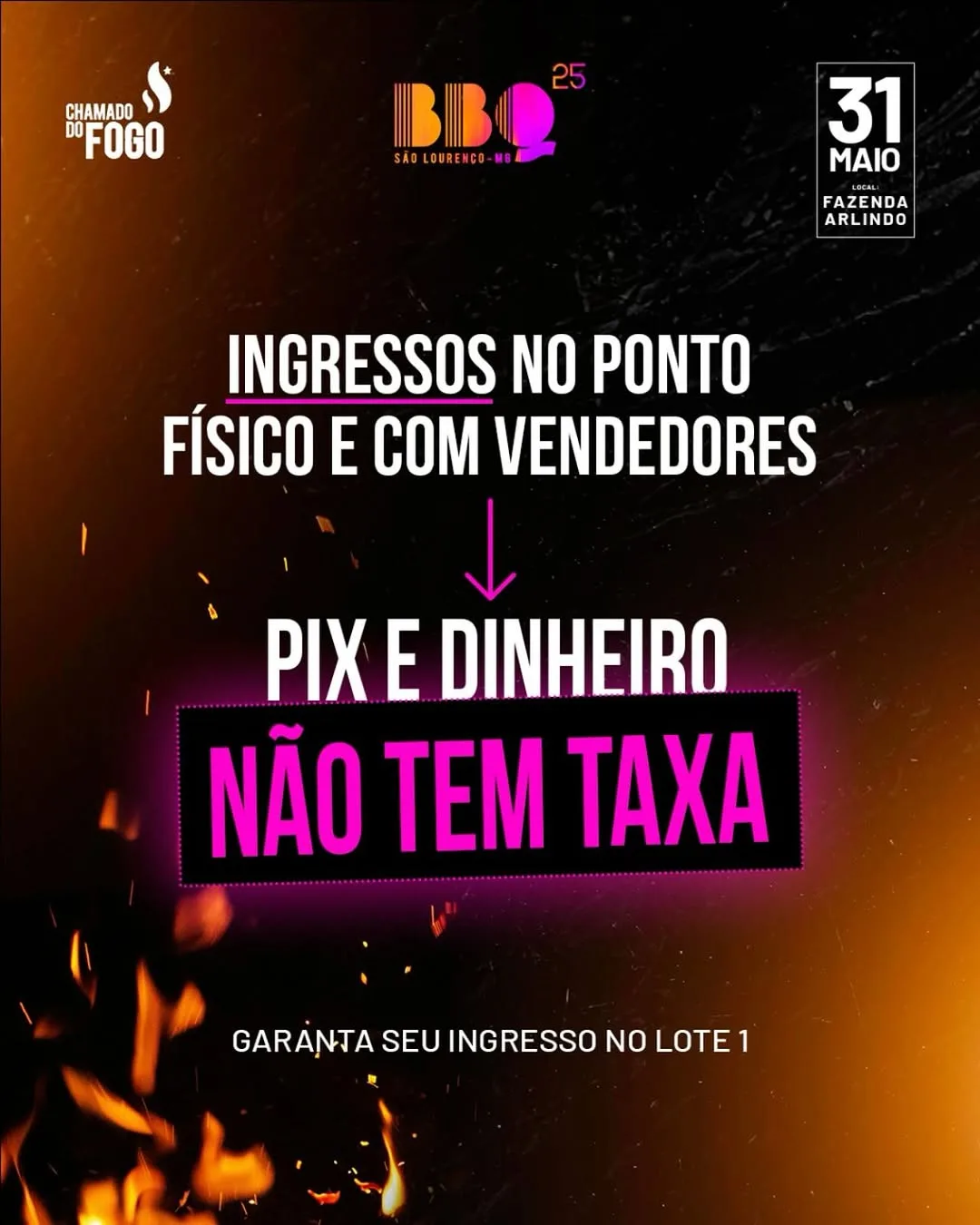 FESTIVAL BBQ SÃO LOURENÇO – 4ª Edição – 31/05/2025 (Sábado) – Fazenda do Arlindo | São Lourenço – MG