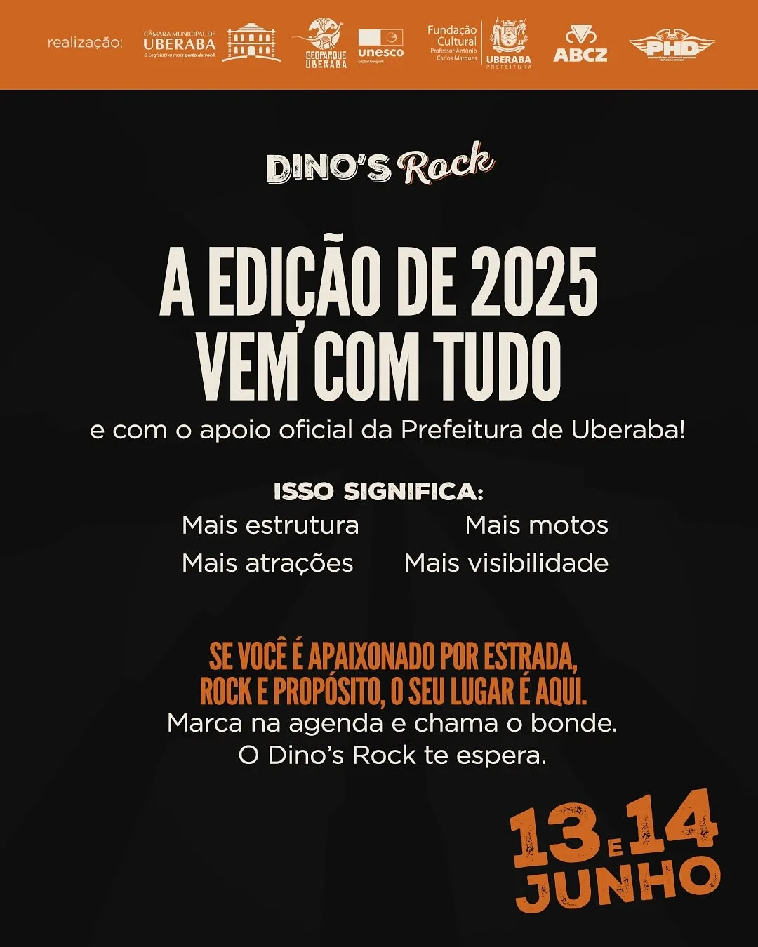 Dino’s Rock Festival – 13/06/2025 a 14/06/2025 – ABCZ | Uberaba – MG