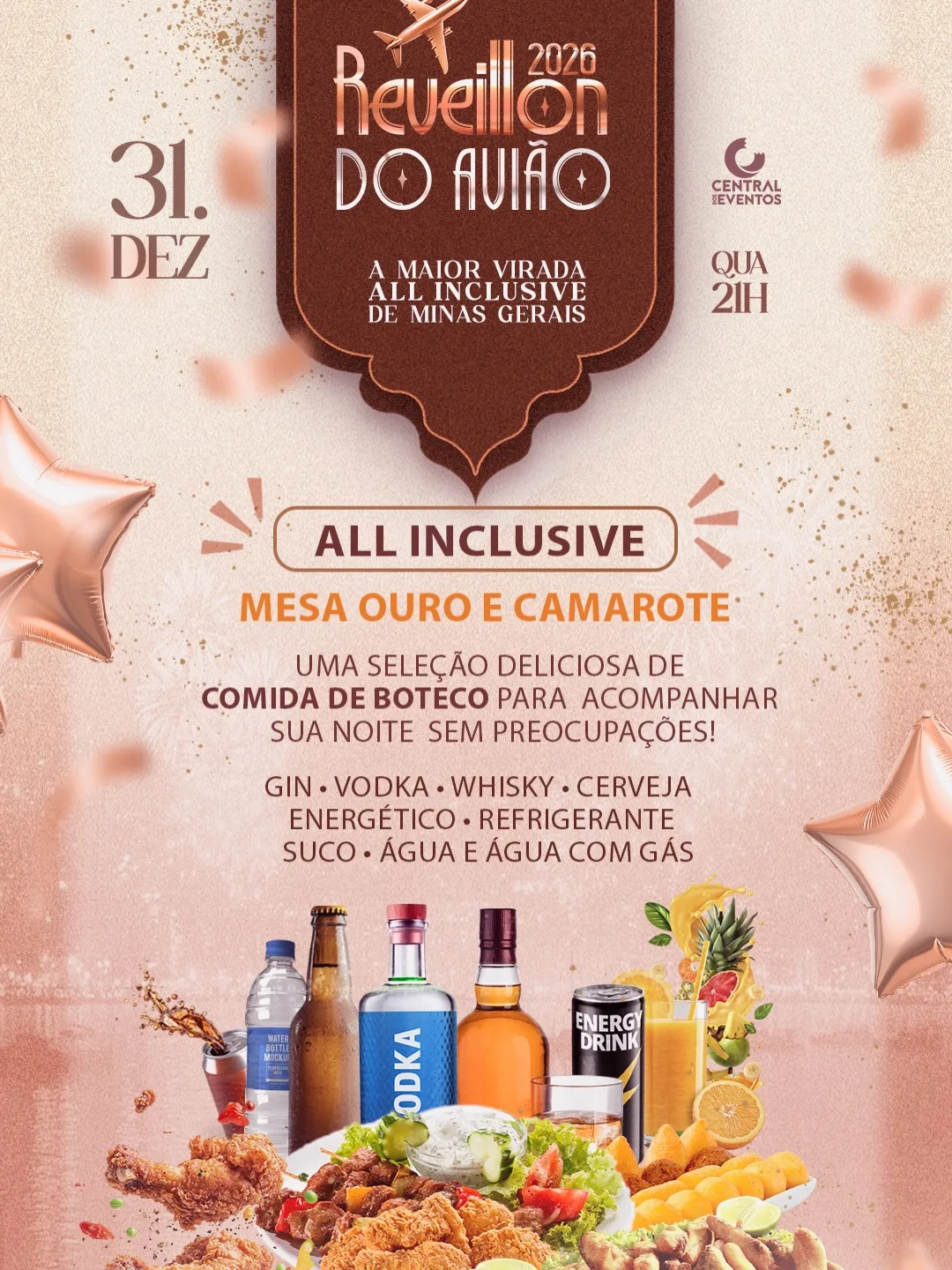 RÉVEILLON DO AVIÃO 2026 – 31/12/2025 (Quarta-Feira) – Shopping do Avião | Contagem – MG