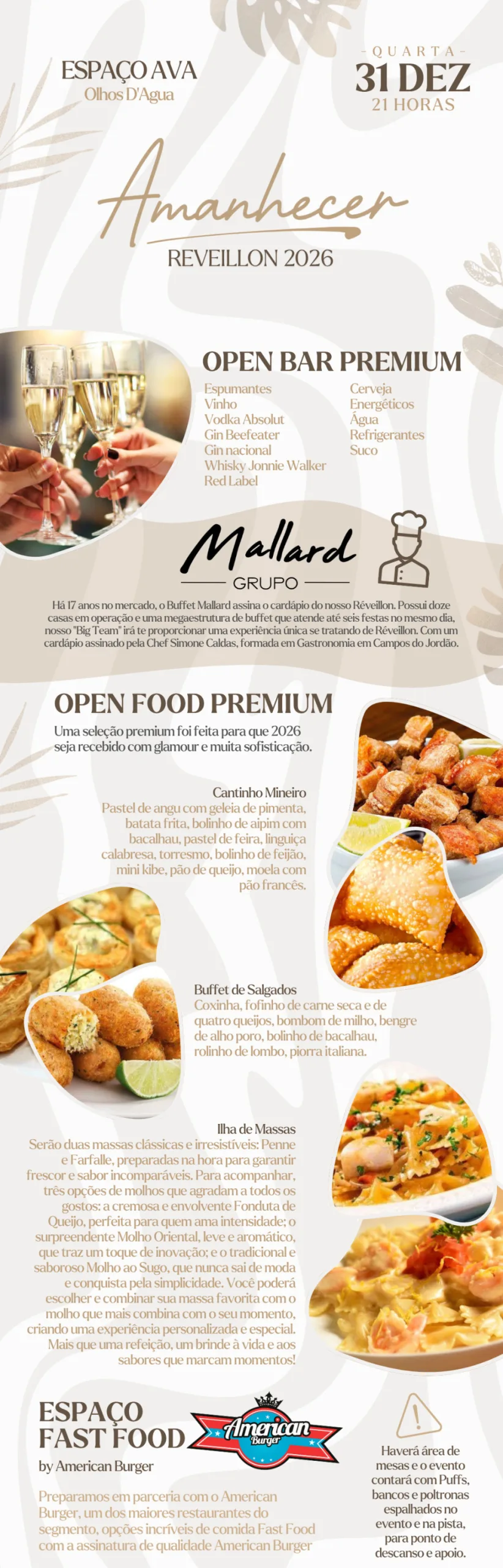 REVEILLON AMANHECER 2026 – 31/12/2025 (Quarta-Feira) – Espaço AVA | Belo Horizonte – MG