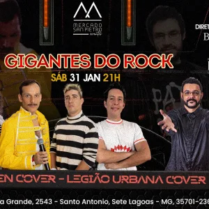 GIGANTES DO ROCK SETE LAGOAS – 31/01/2026 (Sábado) – Mercado San Pietro | Sete Lagoas / MG