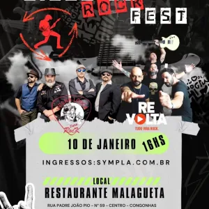 CIRCUITO ROCK FEST – 10/01/2026 (Sábado) – Restaurante Malagueta | Congonhas / MG
